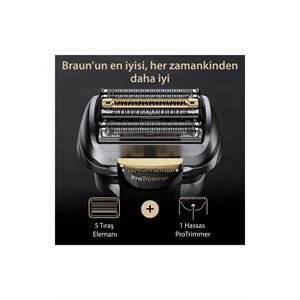 Braun Series 9 Pro Elektrikli Tıraş Makinesi, Şarj Standı, Islak Ve Kuru, 9519s, Altın Rengi-