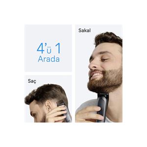 Braun Hepsi Bir Arada Series 3, 4’ü 1 arada Tıraş Kiti, Keskin Bıçak, 14 Uzunluk, AIO3500-