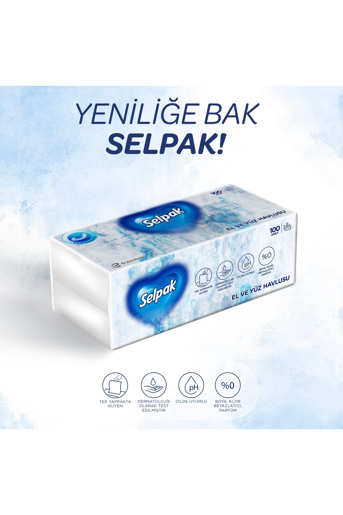 Selpak El ve Yüz Havlusu 100 Yaprak-