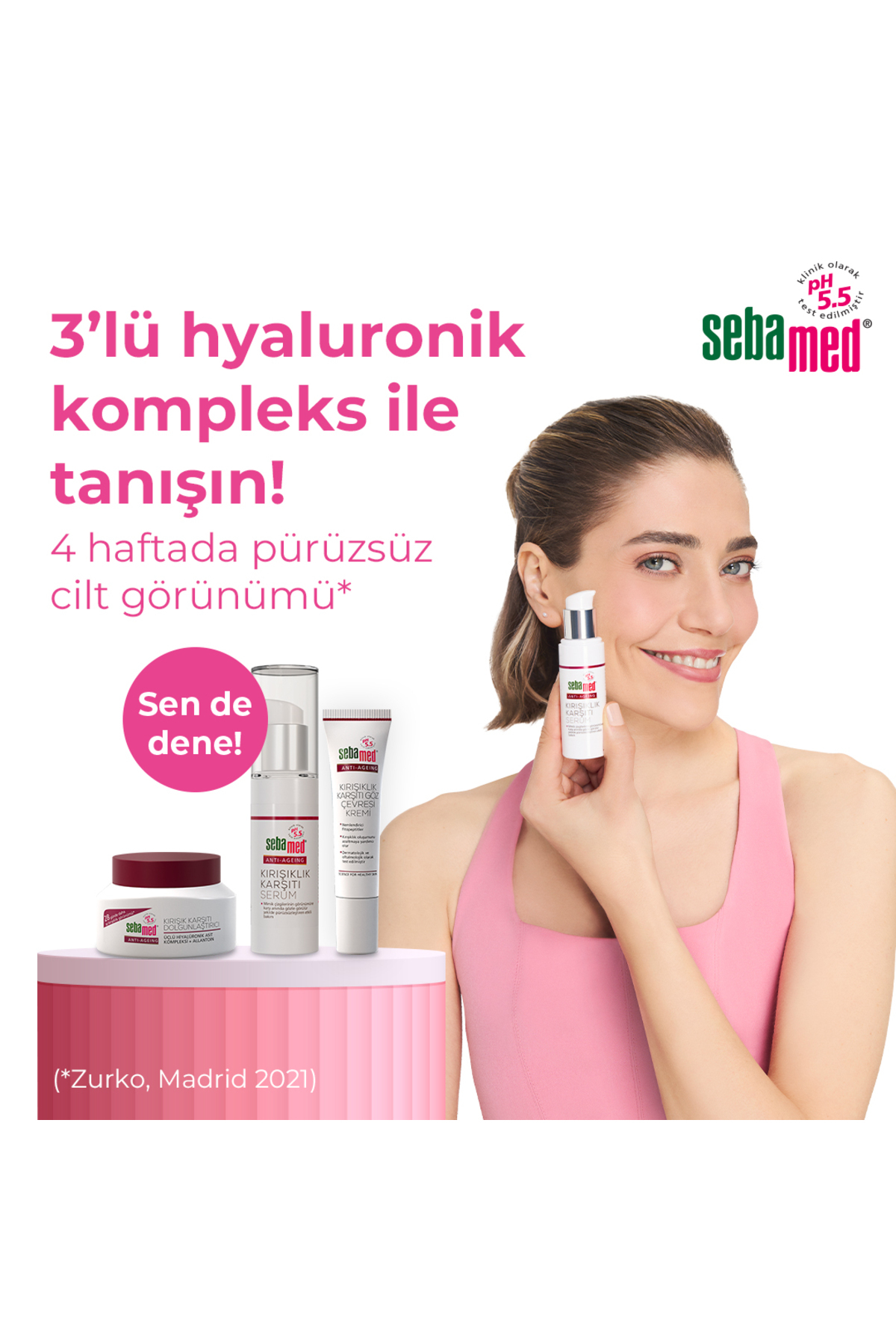 Sebamed Anti-Ageing Üçlü Hyaluron Kompleksi Kırışıklık ve Yaşlanma Karşıtı Lifting Serum 30 ml-