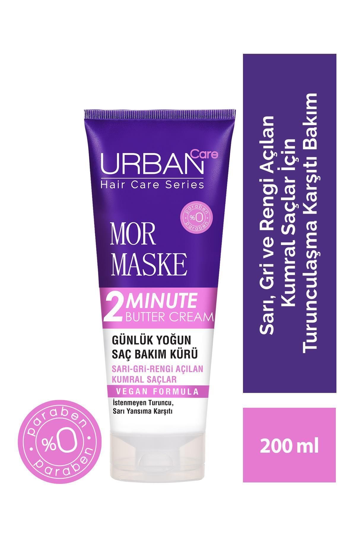 Urban Care Turunculaşma Karşıtı Mor Günlük Yoğun Saç Bakım Maskesi-200ml-vegan-