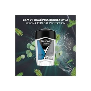 Rexona Men Clinical Protection Erkek Stick Deodorant Clean Scent 3x Güçlü Koruma 45 ml-