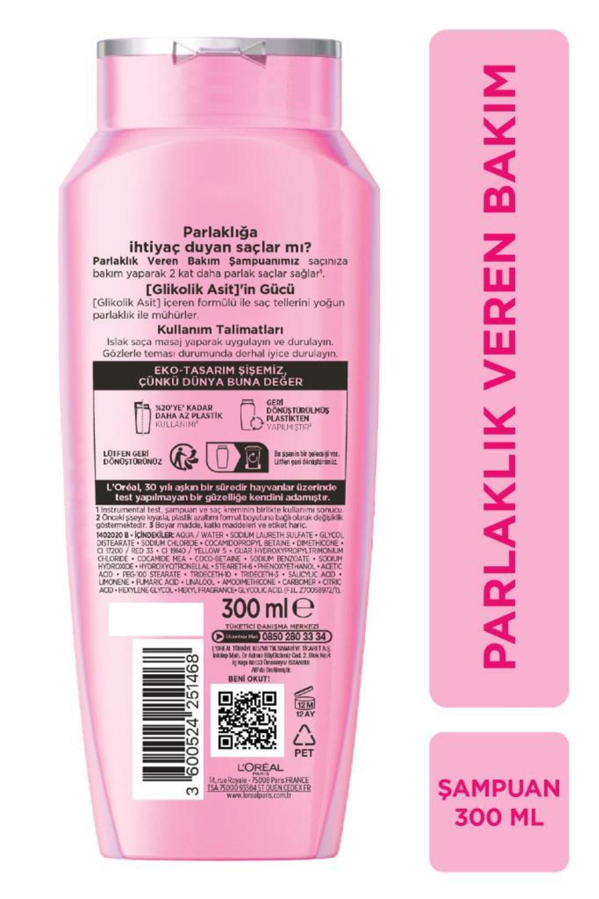 Elseve Glycolic Gloss Parlaklık Veren Bakım Şampuanı 300ml-