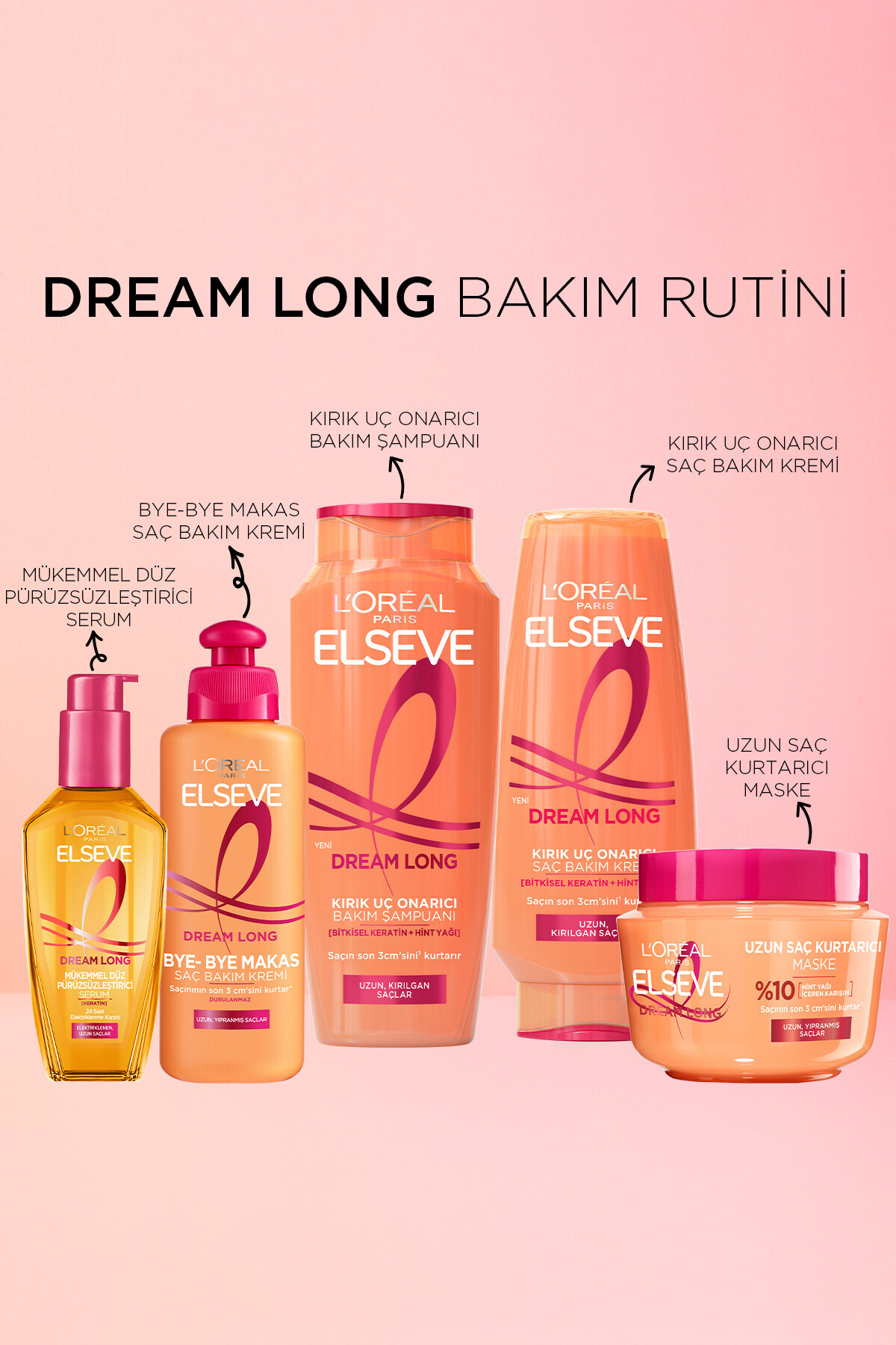 Elseve Dream Long Kırık Uç Onarıcı Bakım Şampuanı 400 ml-