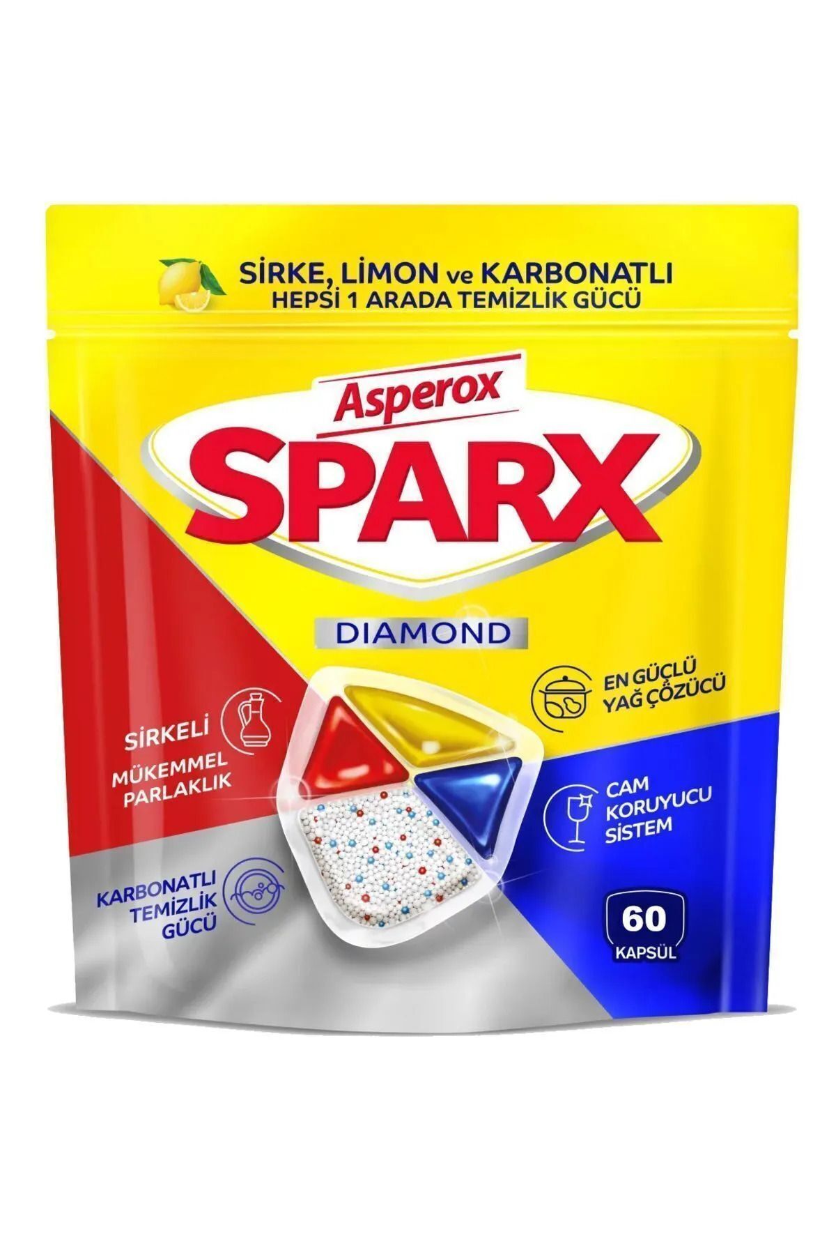 ASPEROX Sparx Diamond Bulaşık Makinesi Tableti 60'lı-