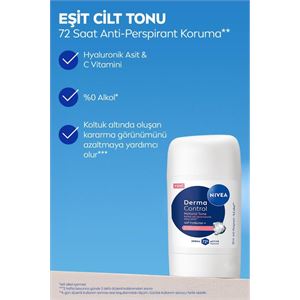 NIVEA Kadın Stick Deodorant Derma Control Natural Tone 50ml, Koltuk Altı Kararmasına Karşı, C Vitamini-