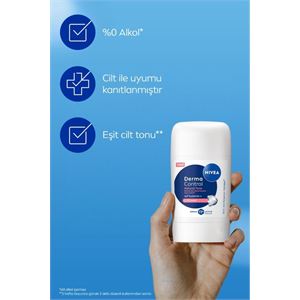 NIVEA Kadın Stick Deodorant Derma Control Natural Tone 50ml, Koltuk Altı Kararmasına Karşı, C Vitamini-