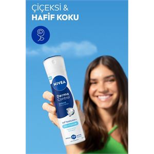 NIVEA Kadın Sprey Deodorant Derma Control Defend 150 ml,Tahriş Karşıtı,Alkolsüz,Hyaluron,Pro Vitamin B5-