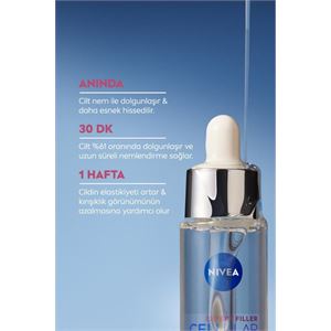 NIVEA Cellular Expert Filler Dolgunlaştırıcı Serum 30ml, Hyaluronik Asit, Nemlendirici, Kırışıklık Karşıtı-