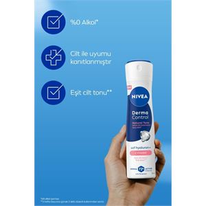 NIVEA Kadın Sprey Deodorant Derma Control Natural Tone 150ml, Koltuk Altı Kararmasına Karşı, C Vitamini-