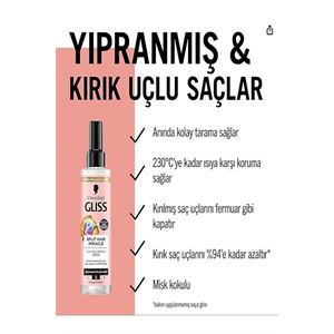 Gliss Split Hair Miracle Kırık Uçları Mühürleyen Sıvı Saç Bakım Kremi 200 ml-