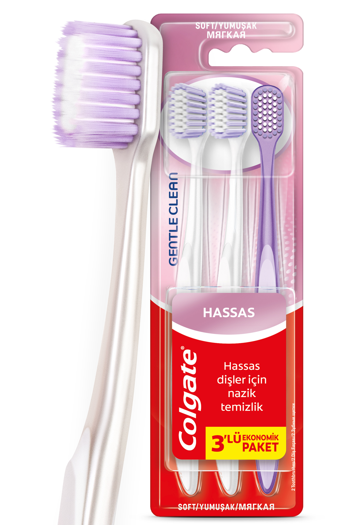 Colgate Gentle Clean 2+1 Diş Fırçası Hassas Yumuşak-